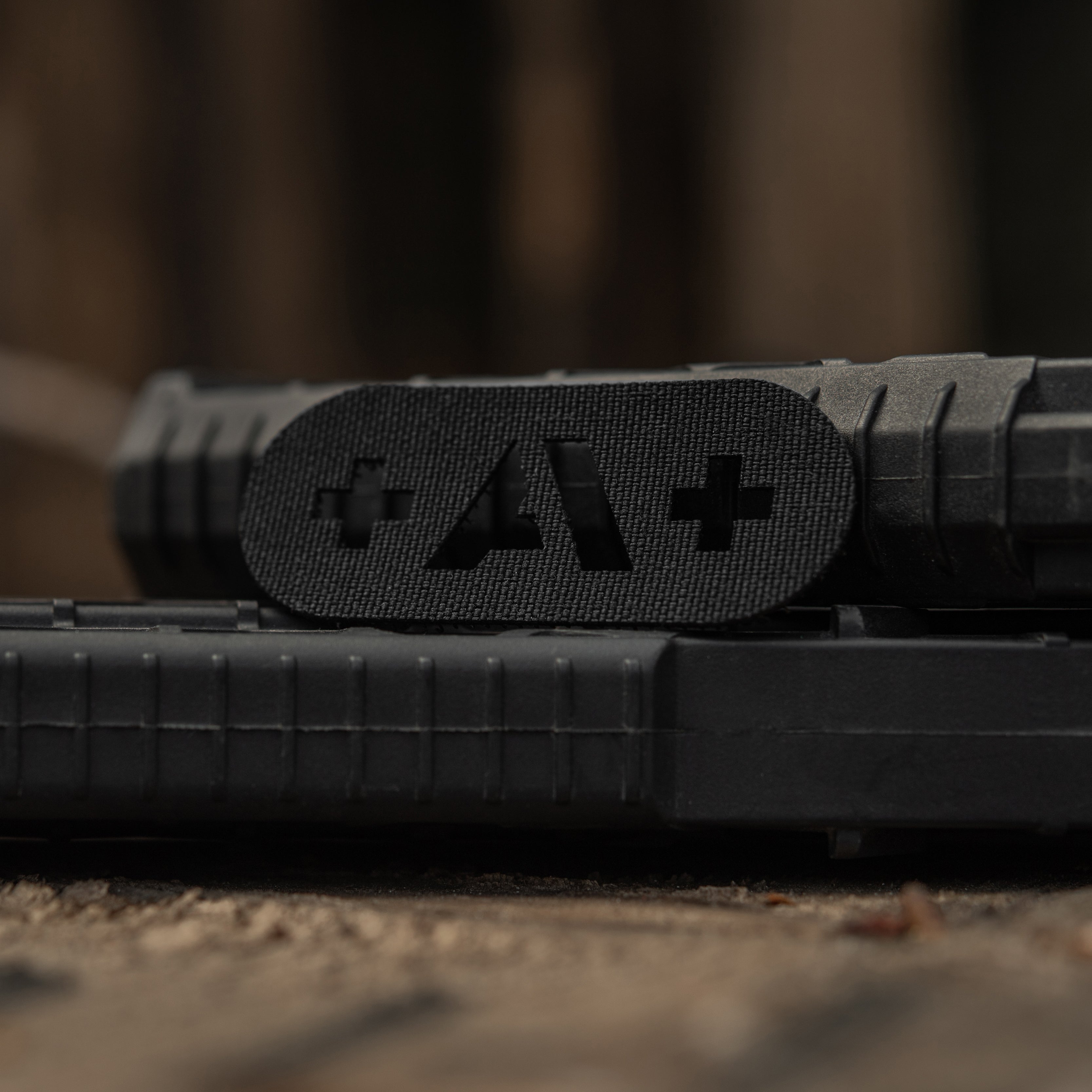 M-Tac нашивка група крові +A+ наскрізна Laser Cut Black