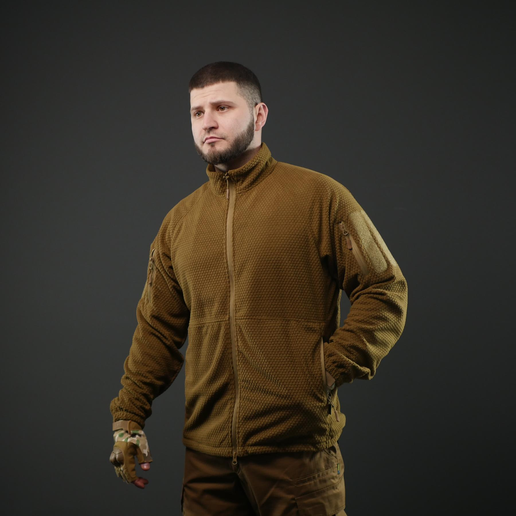Вітрозахисна флісова кофта Militex mod. 6 — Койот