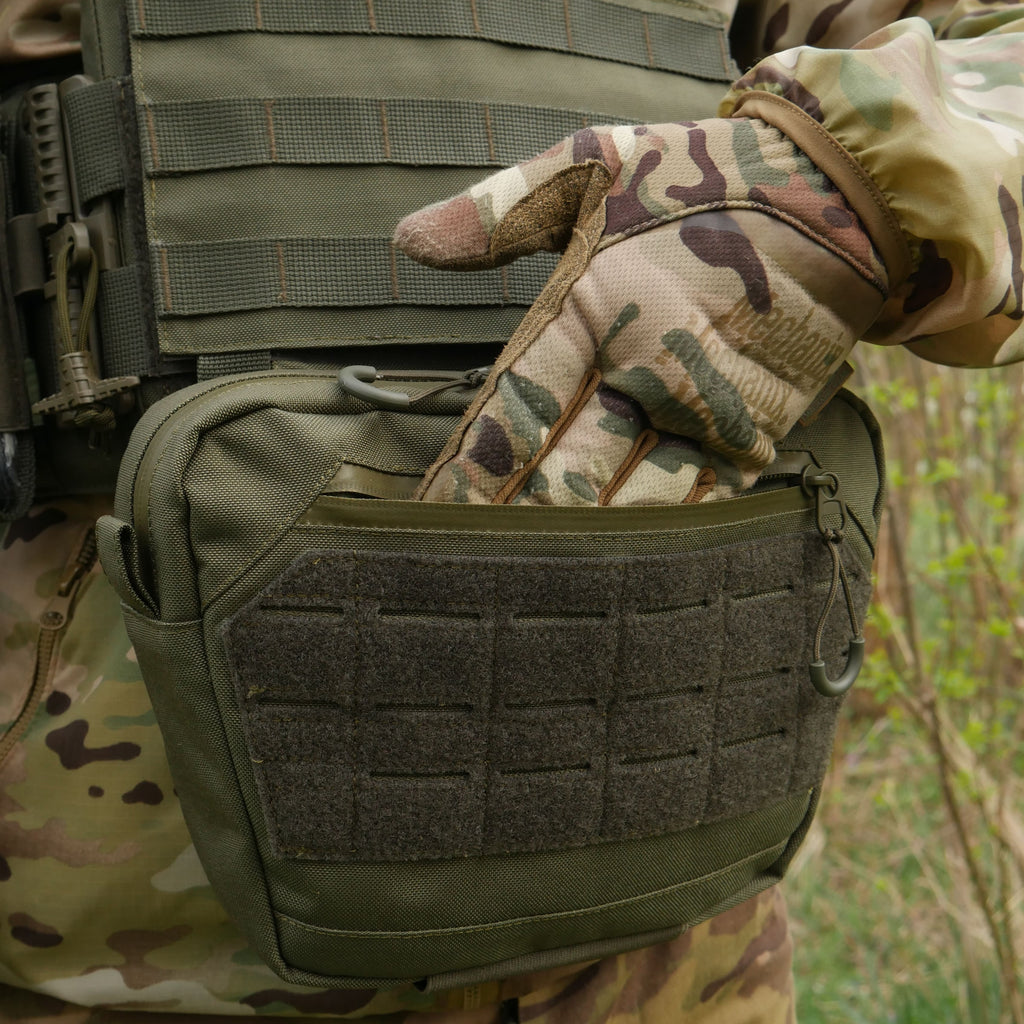 Сумка-напашник XL з балістичним пакетом 1 клас захисту Kiborg GU Сordura Khaki