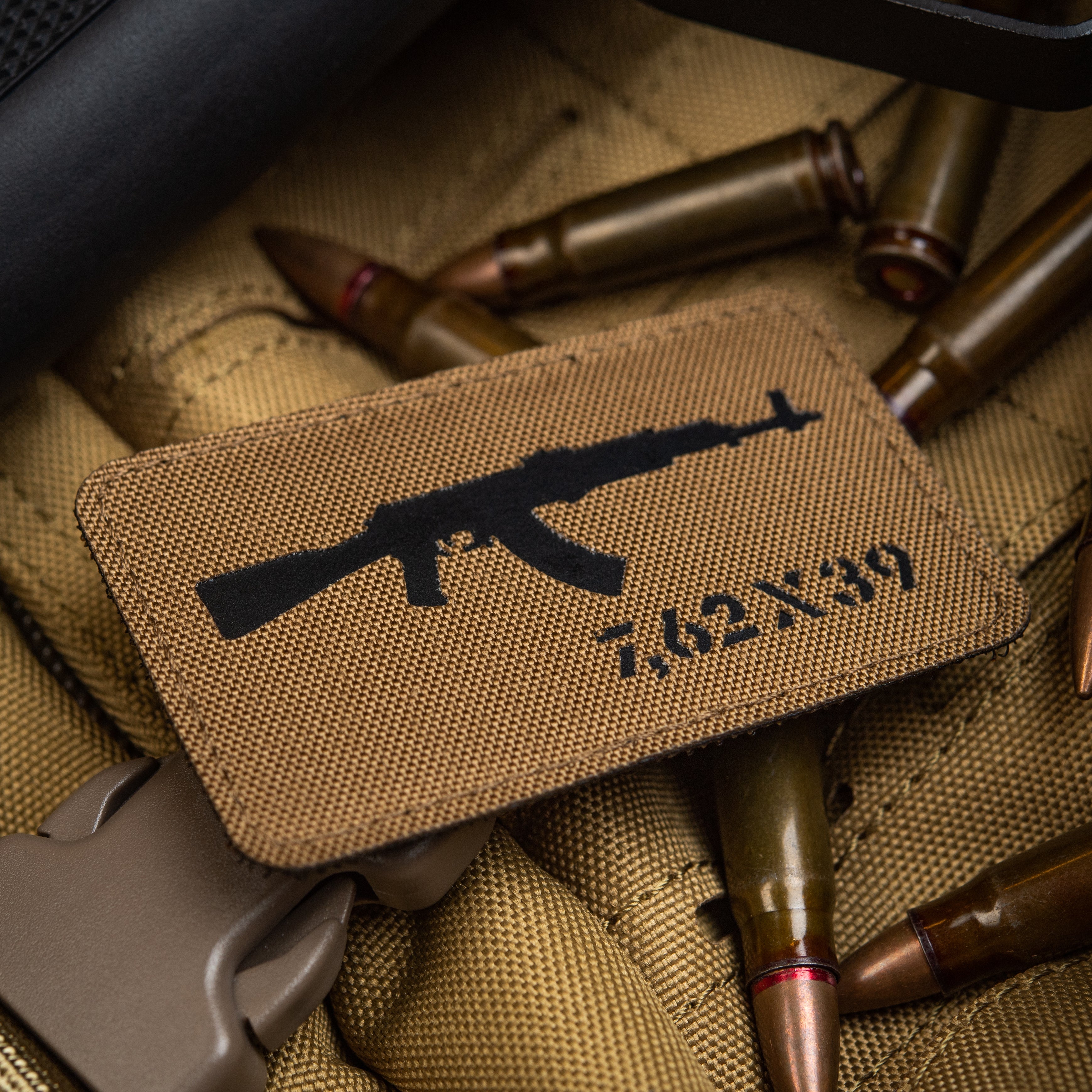 M-Tac нашивка AKM 7,62х39 Laser Cut Coyote/Black