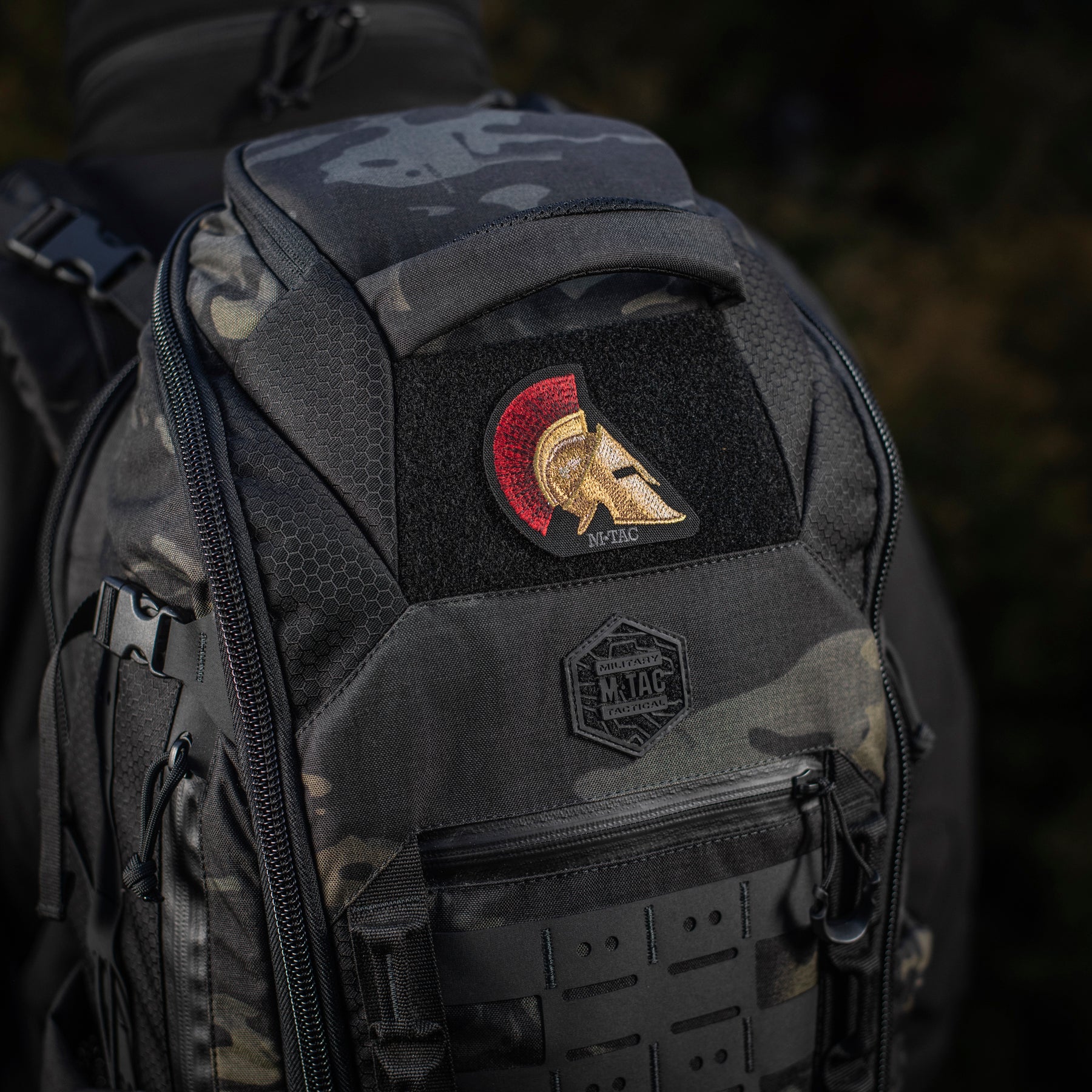 M-Tac нашивка Spartan Helmet (вишивка) Black
