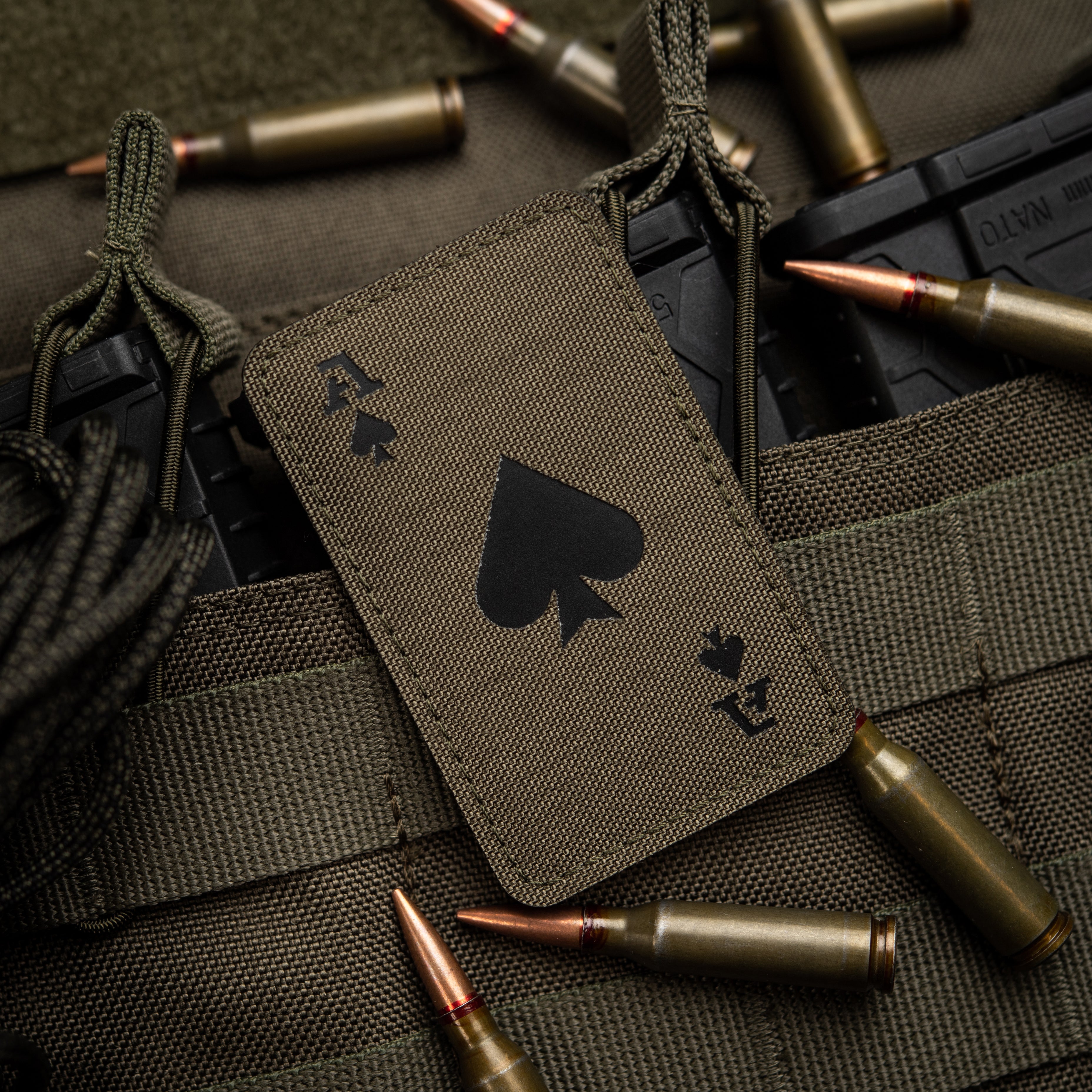 M-Tac нашивка Ace of Spades Laser Cut Ranger Green/Black
