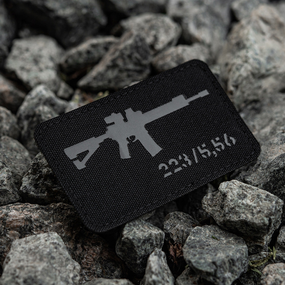 M-Tac нашивка AR-15 223/5,56 Laser Cut Black/Grey
