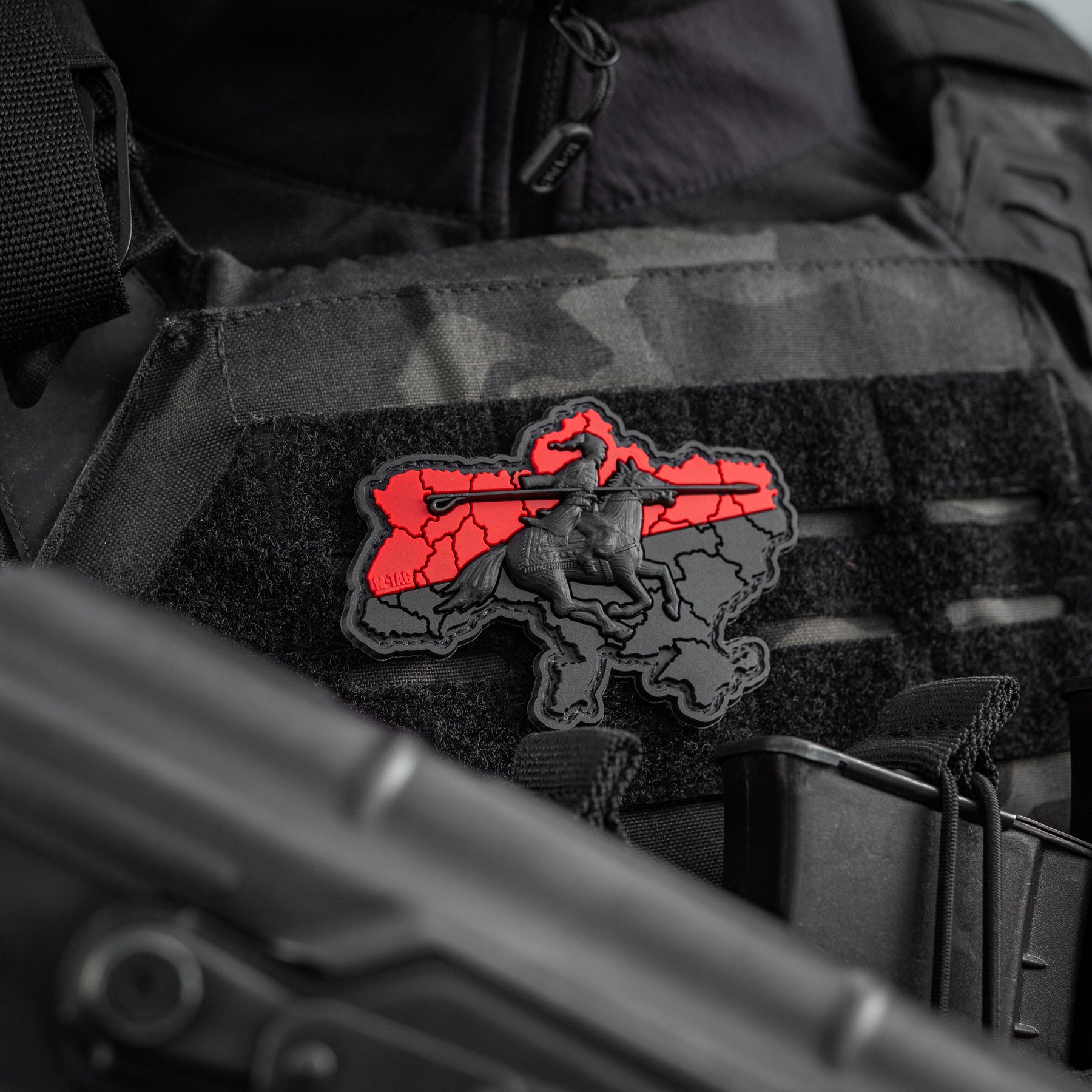 M-Tac нашивка Козацька Україна 3D PVC Red/Black