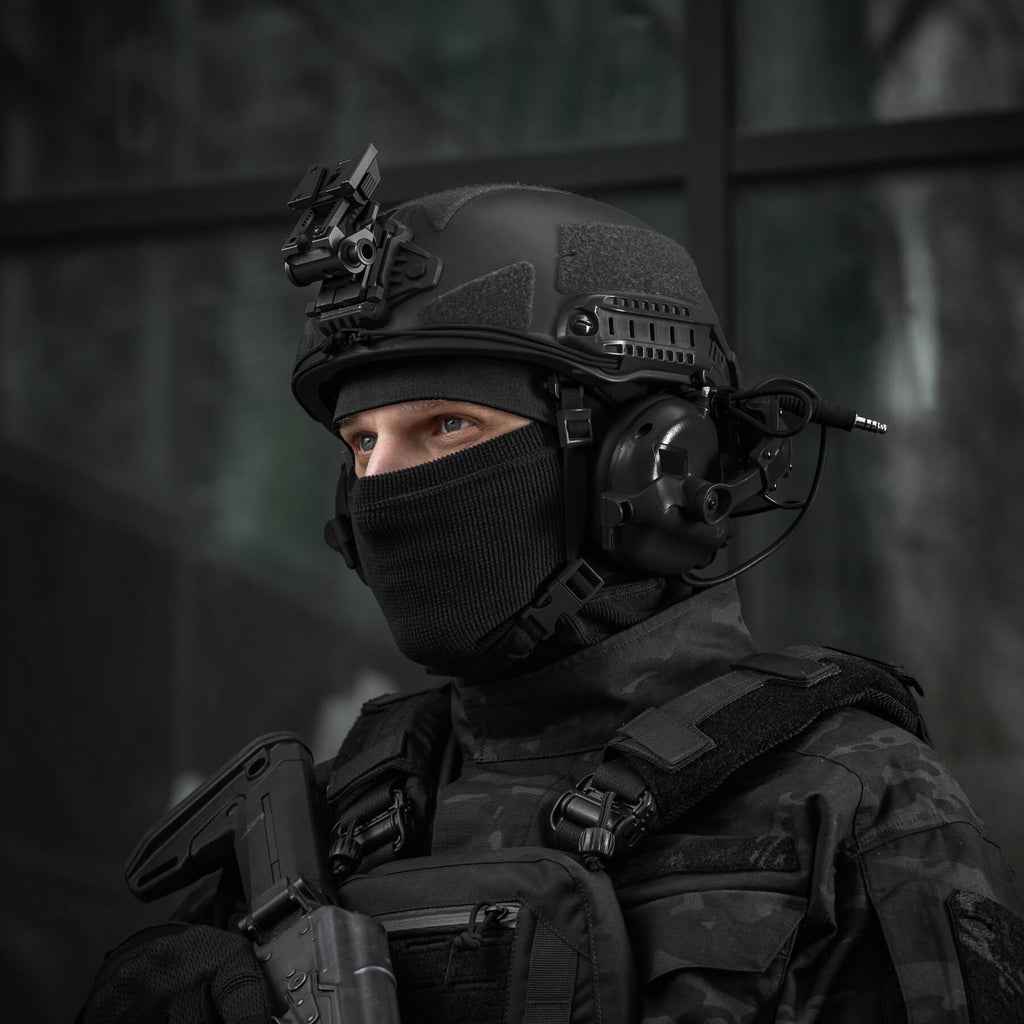 M-Tac шапка-підшоломник мікрофліс ріп-стоп Black