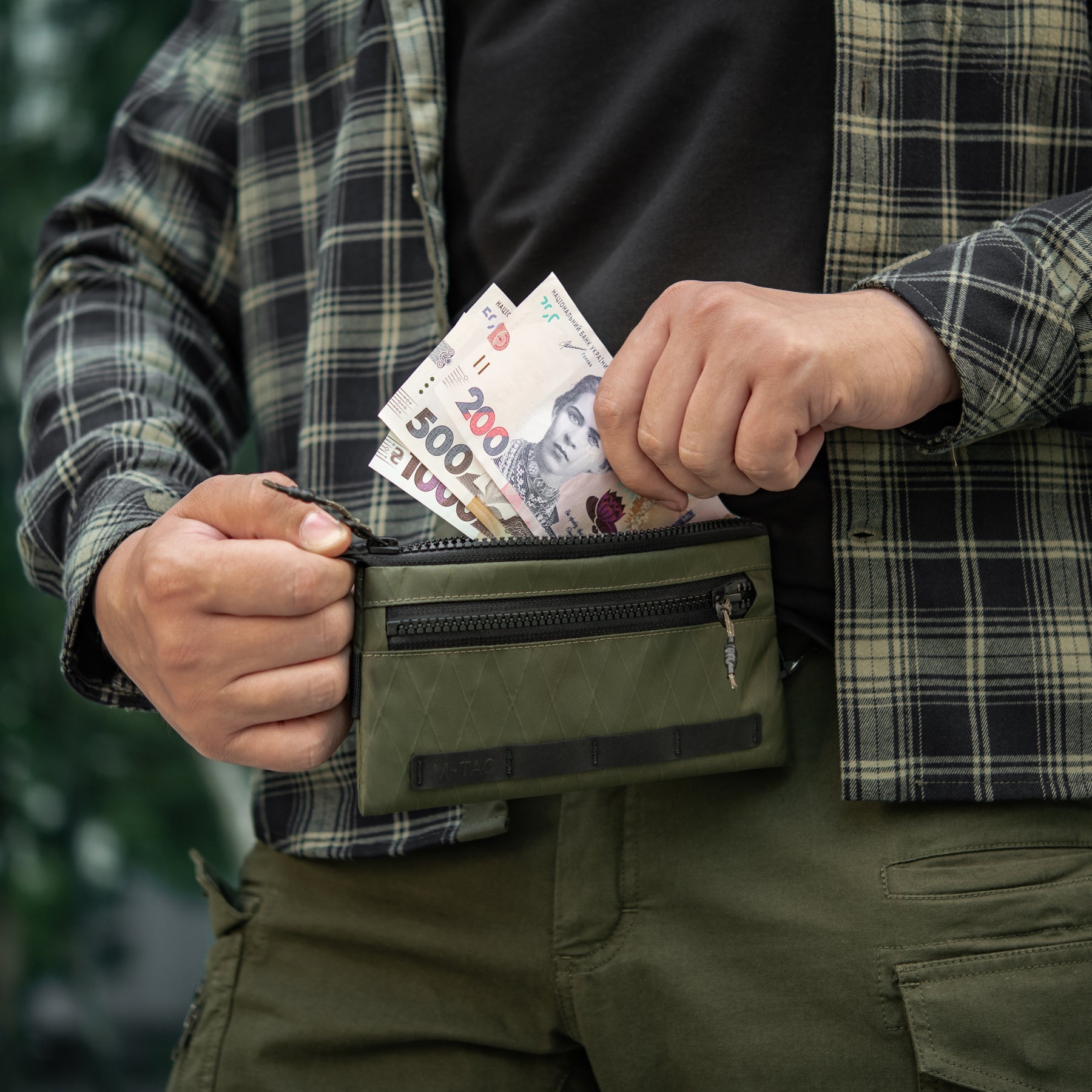 M-Tac гаманець горизонтальний з карабіном X-PAC Elite Ranger Green