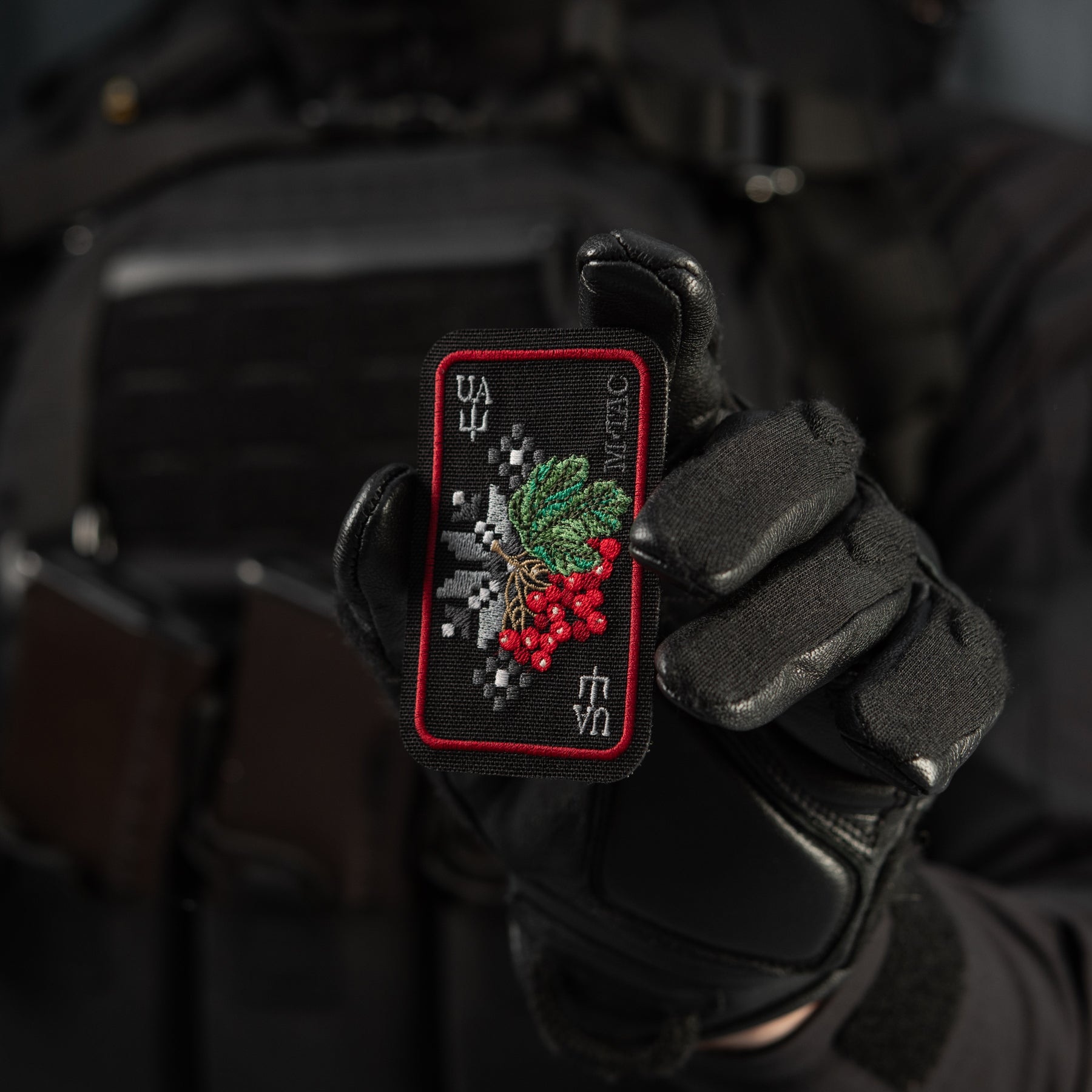 M-Tac нашивка Орнамент Калина (вишивка) Black/Red