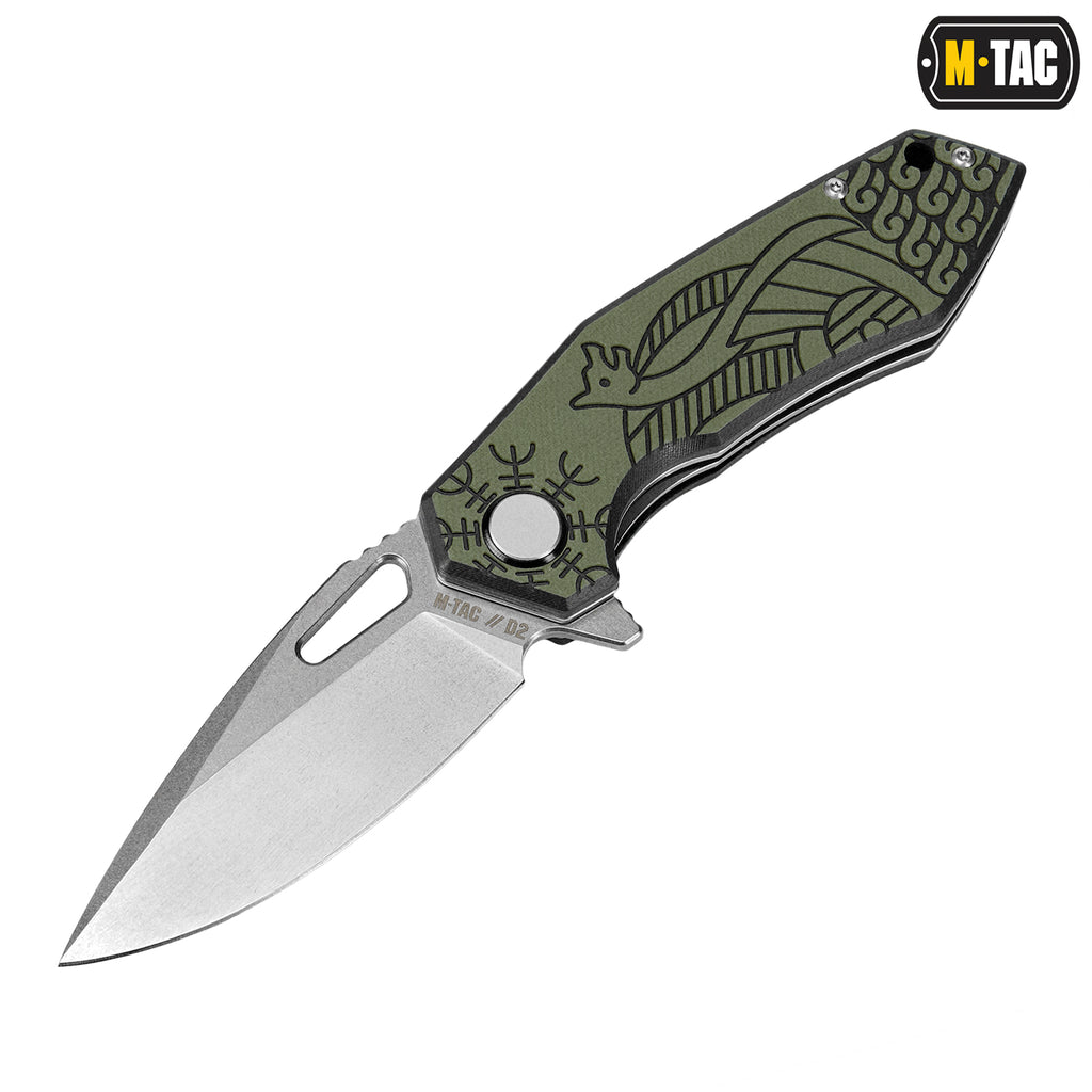 M-Tac ніж складний Type 12 Scandinavian Stonewash Black/Olive