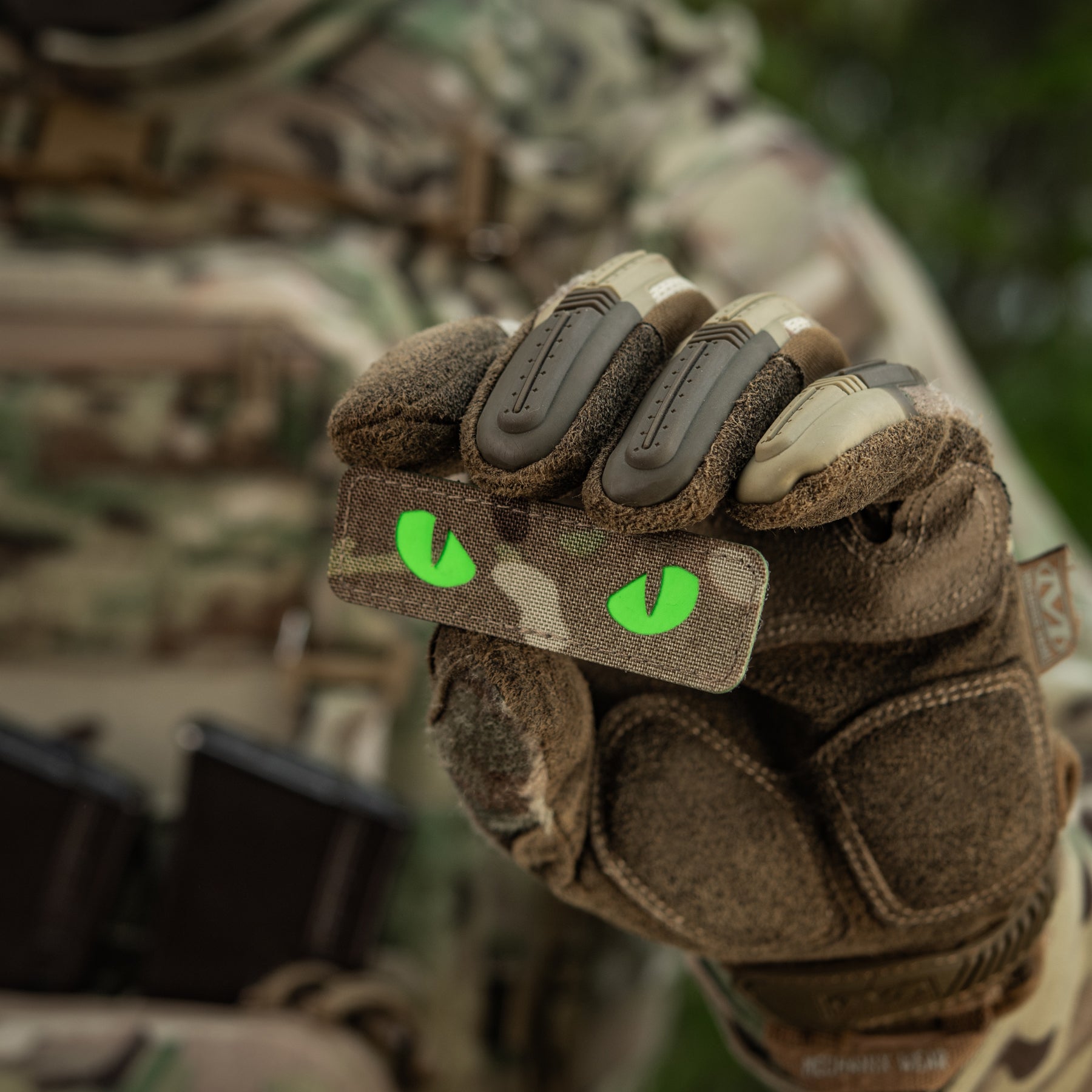 M-Tac нашивка Cat Eyes Laser Cut Multicam/Green/GID