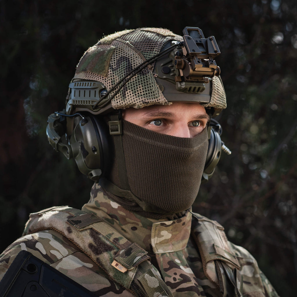 M-Tac шарф-труба анатомічний мікрофліс ріп-стоп Dark Olive