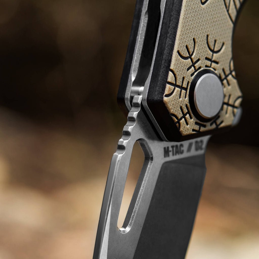 M-Tac ніж складний Type 12 Scandinavian Stonewash Black/Sand