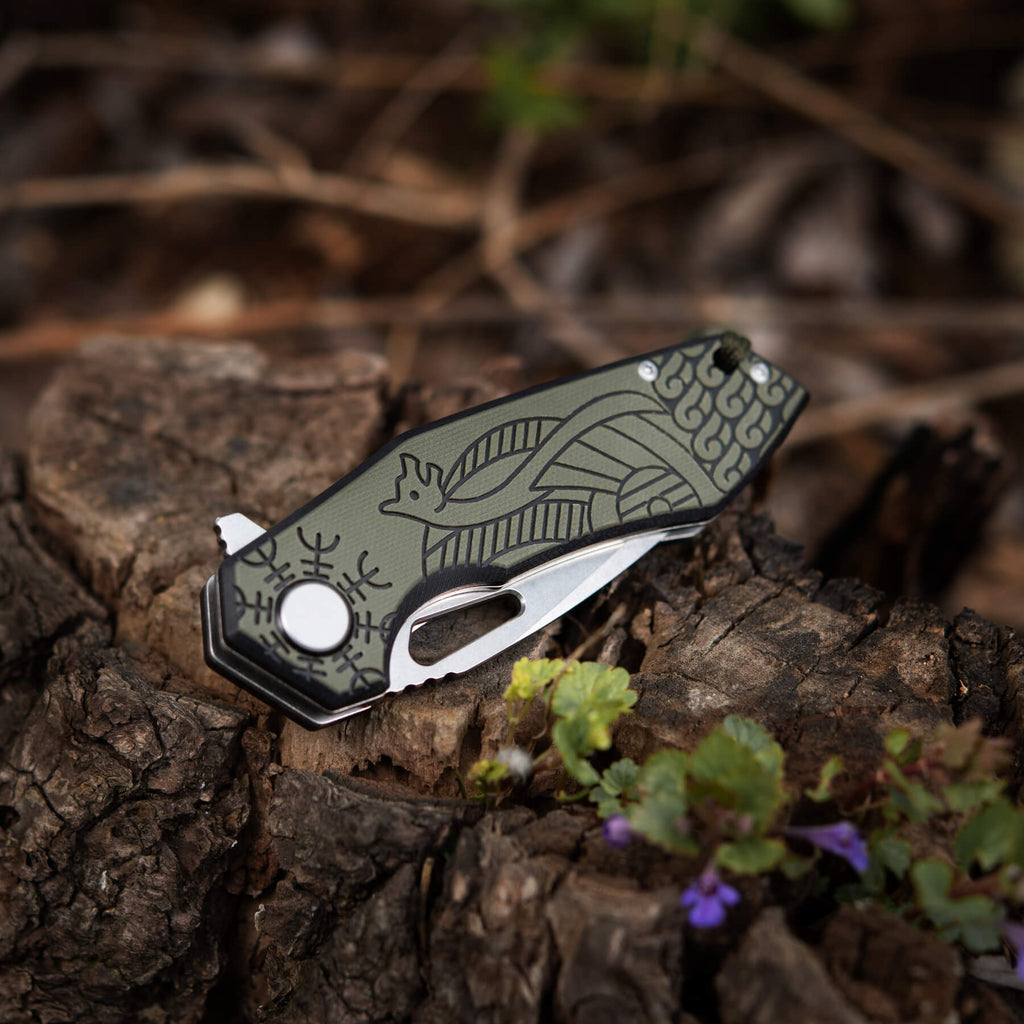 M-Tac ніж складний Type 12 Scandinavian Stonewash Black/Olive