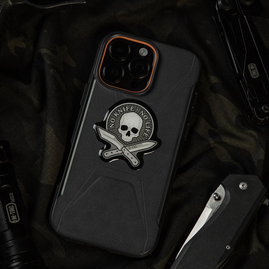 M-Tac наклейка обємна No Knife - No Life