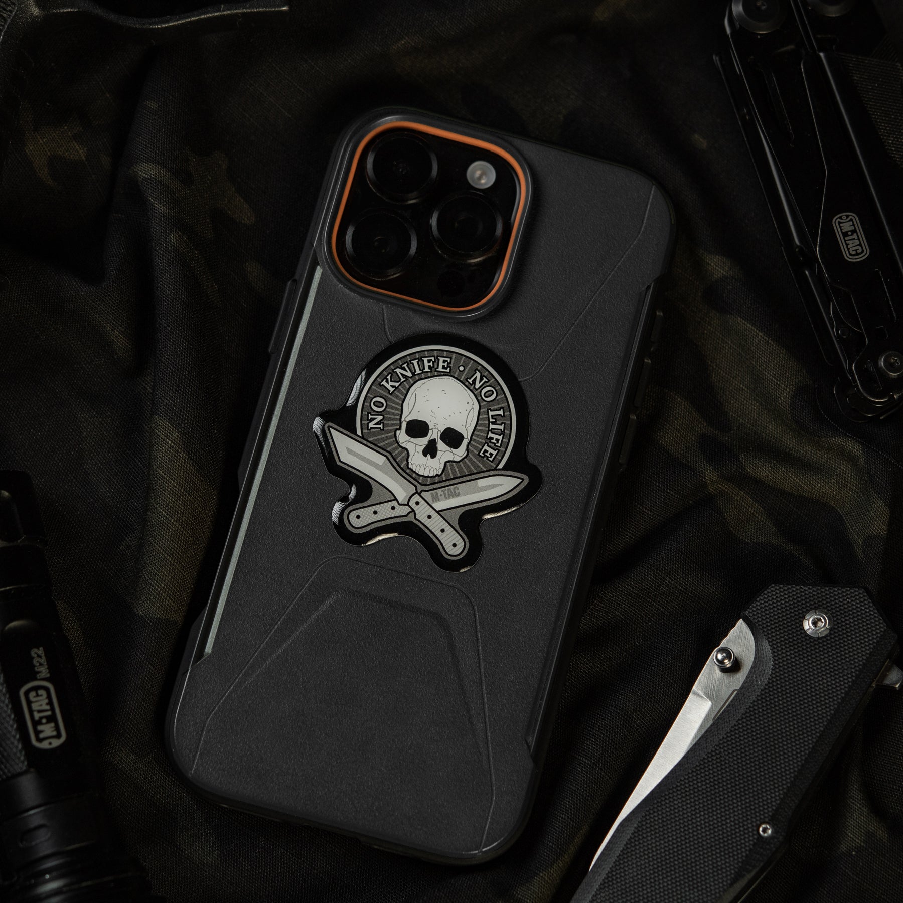 M-Tac наклейка обємна No Knife - No Life