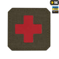 M-Tac нашивка Medic Cross Laser Cut Ranger Green/Red