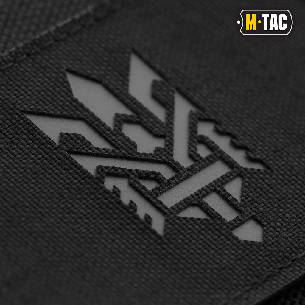M-Tac нашивка Тризуб (стилізація) Laser Cut горизонтальна Black/Grey