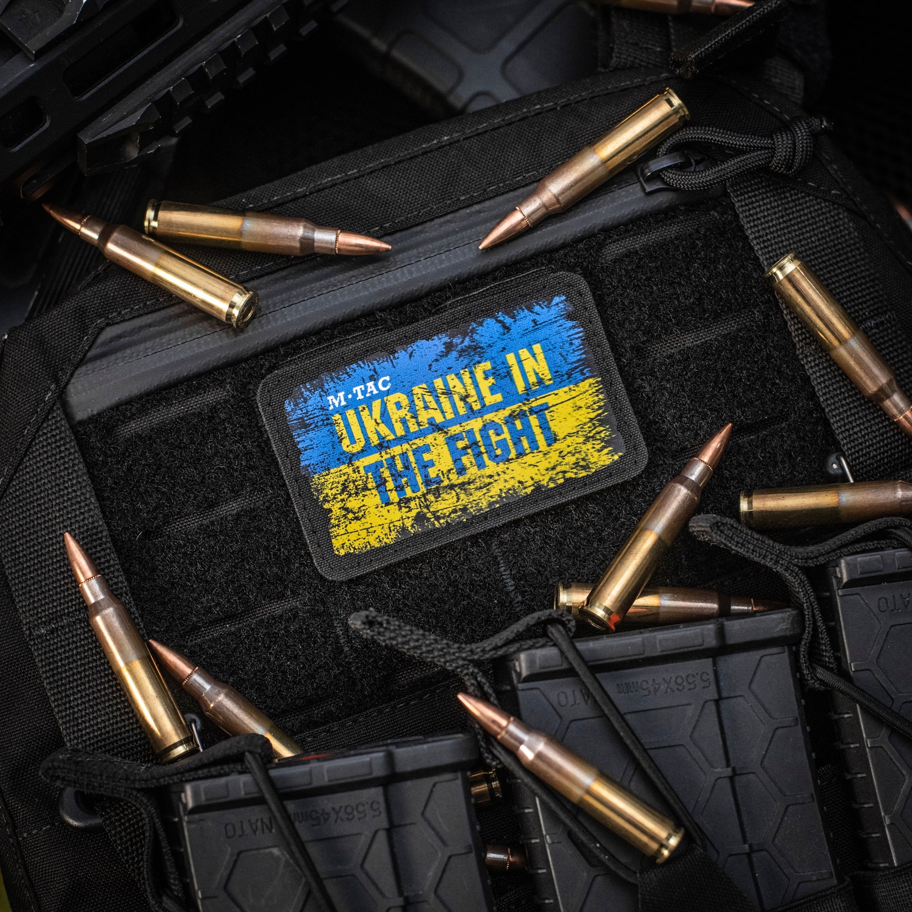 M-Tac нашивка Ukraine in the Fight (80х50 мм)