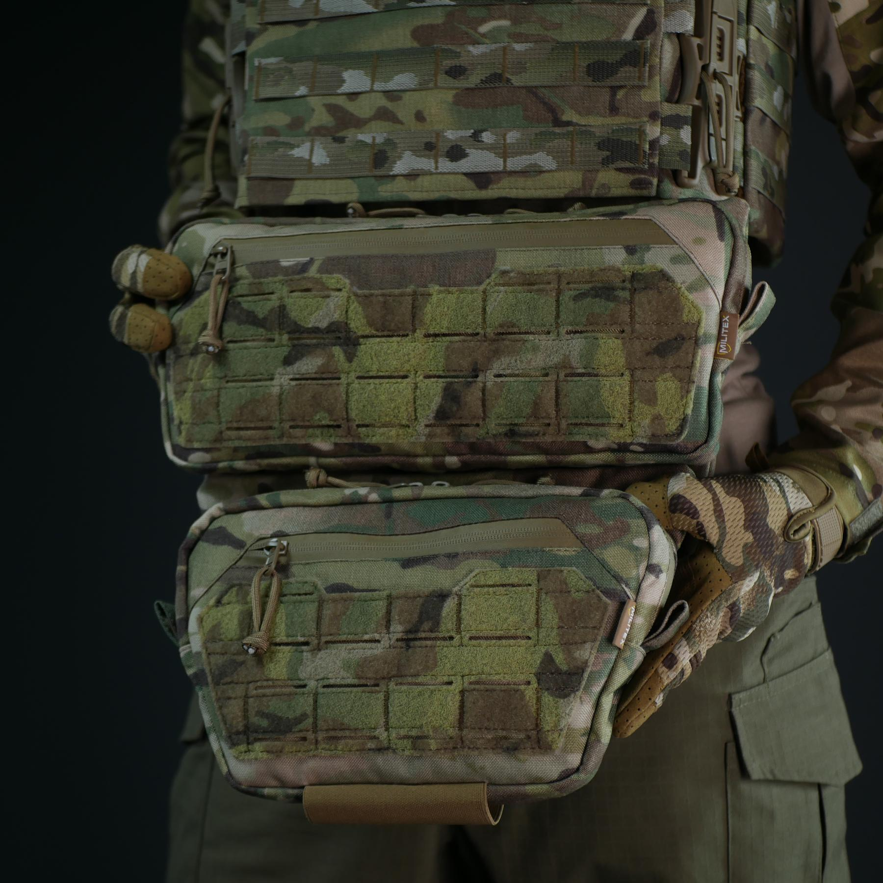 Комплект (захист живота + сумка) Militex Cordura original USA Мультикам розмір (L)