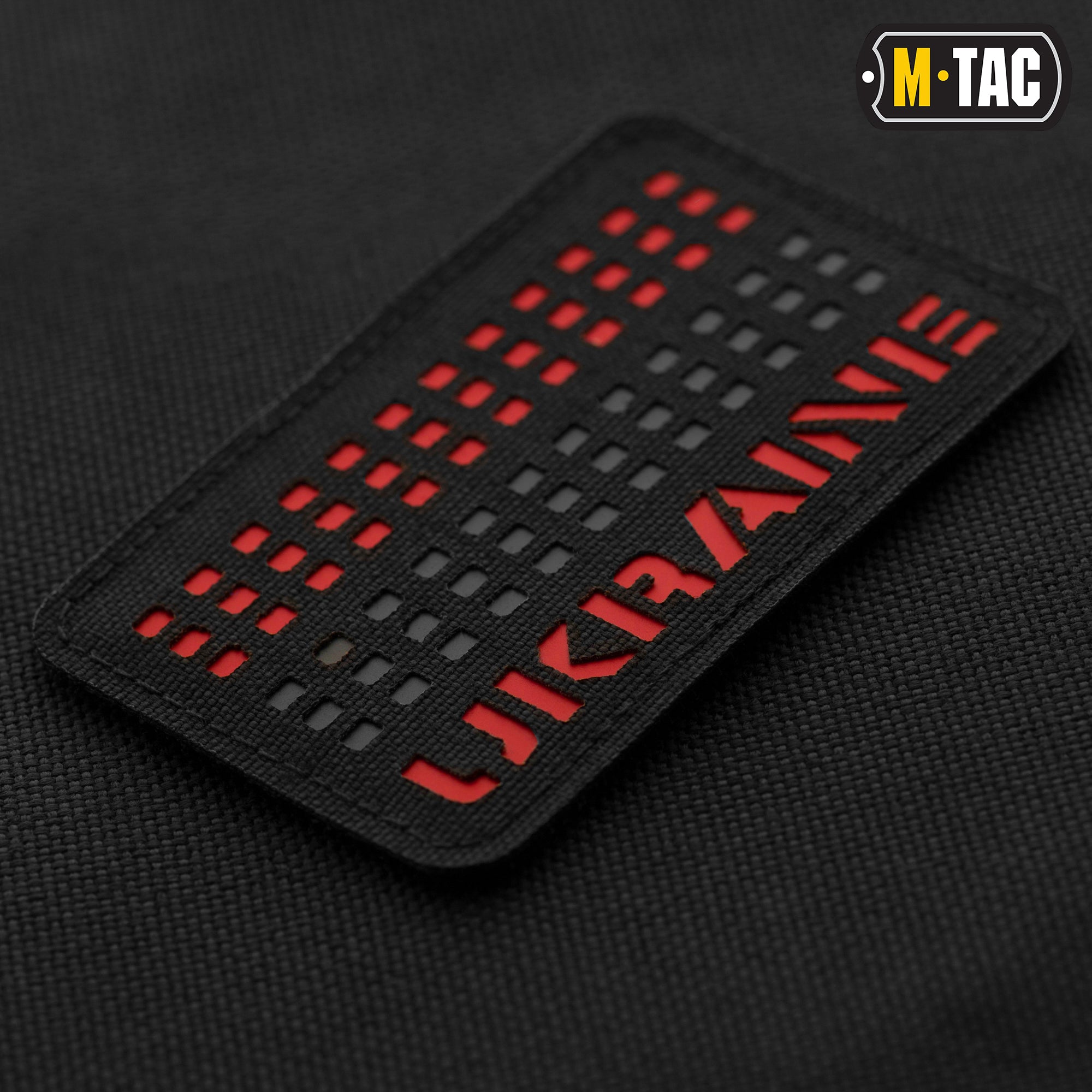 M-Tac нашивка Ukraine Laser Cut Black/Red/Black