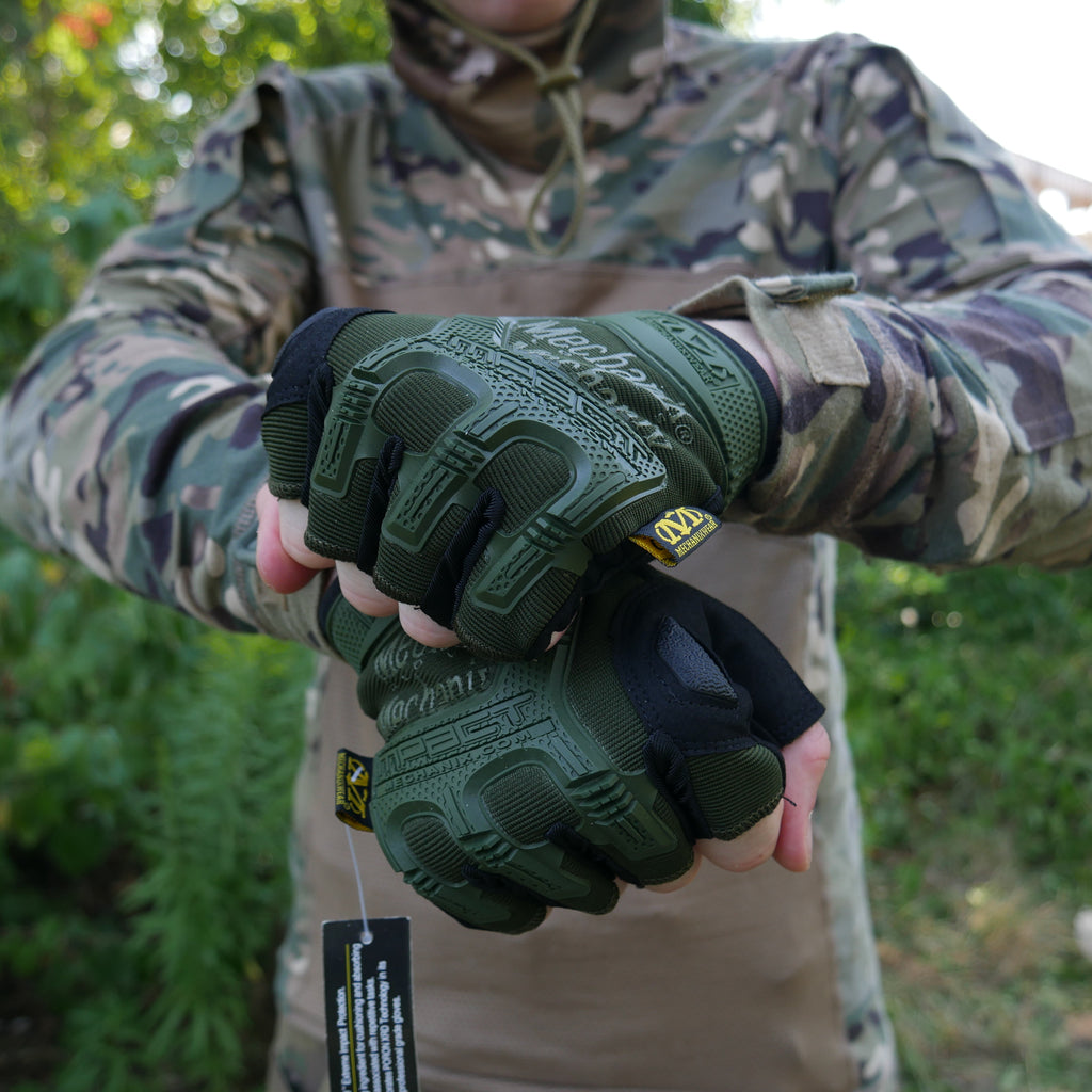 Безпалі рукавиці олива Mechanix MXK-2