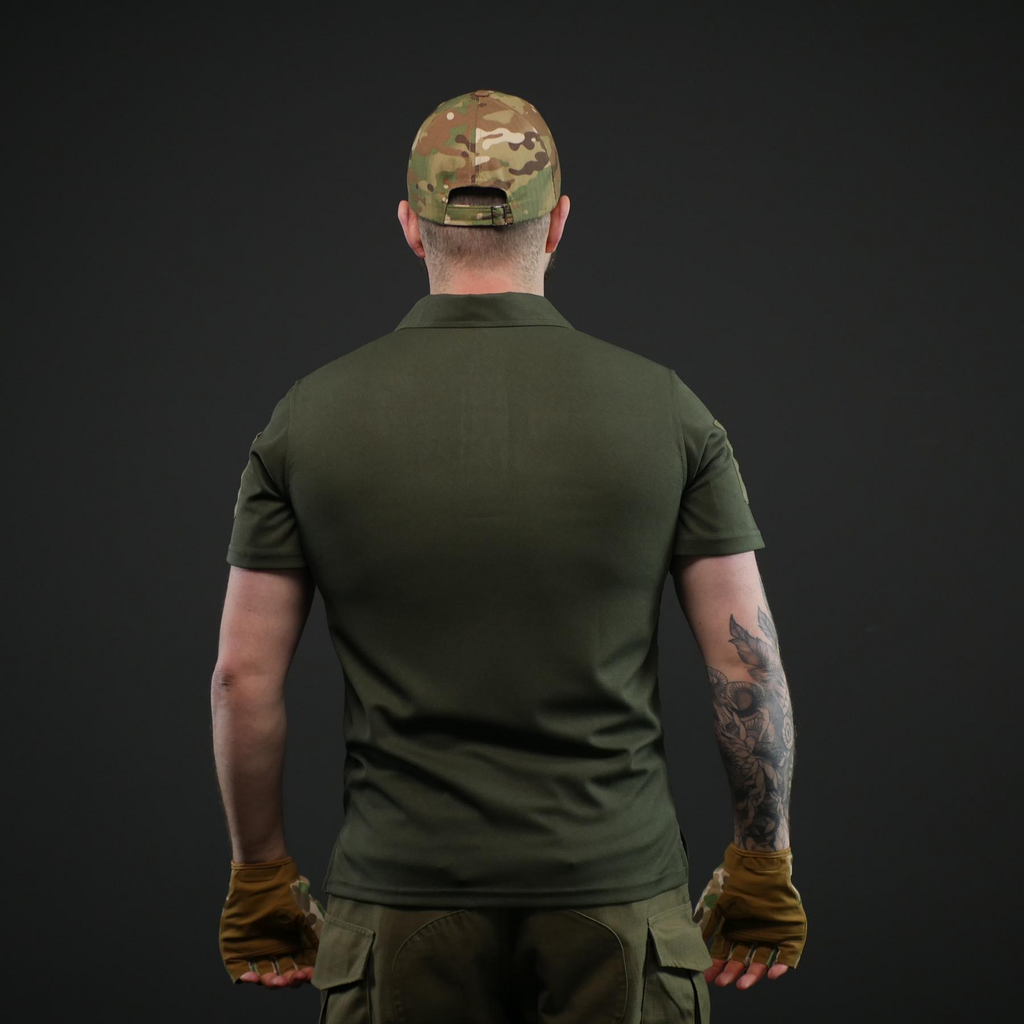 Тактична футболка поло олива Military (44р)