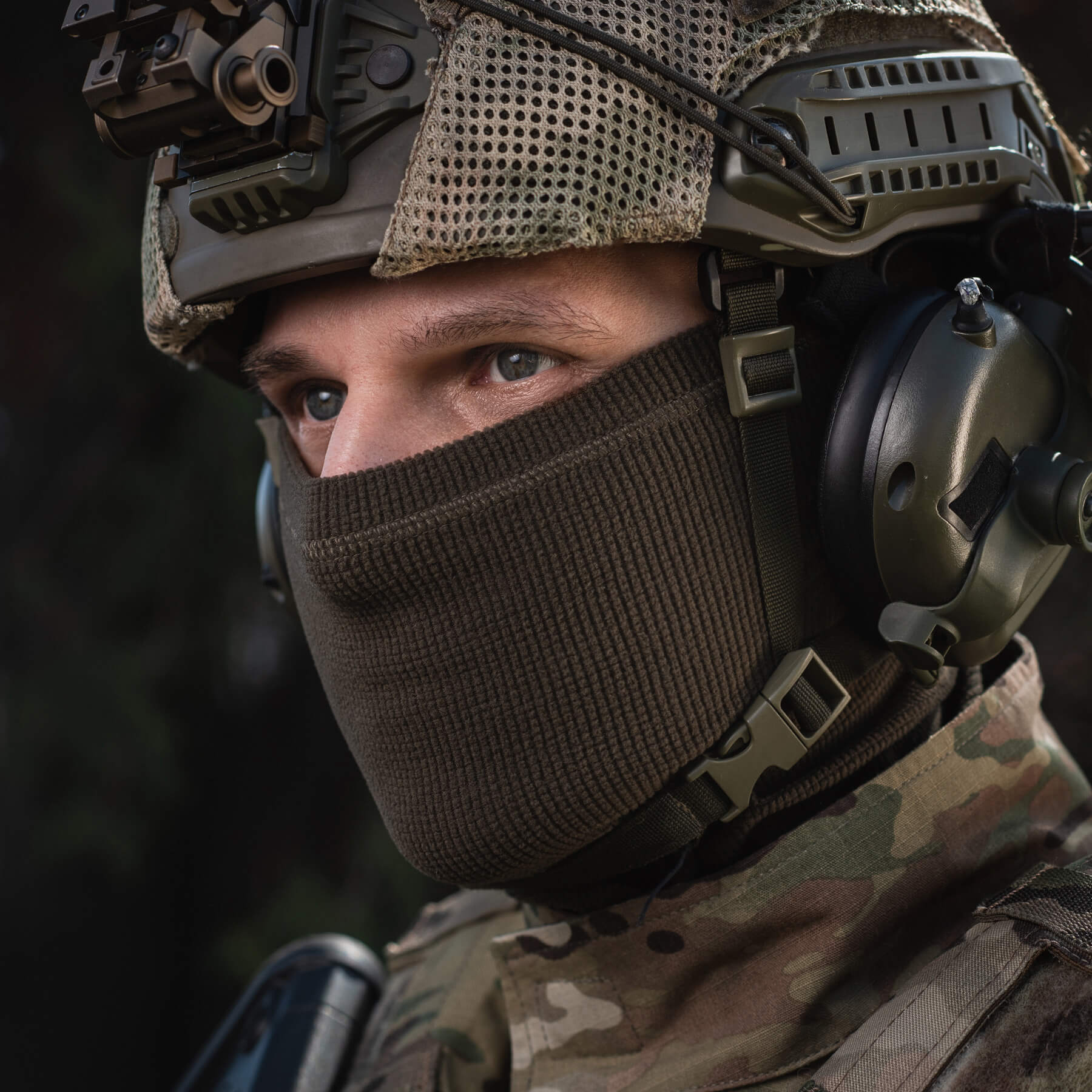 M-Tac шарф-труба анатомічний мікрофліс ріп-стоп Dark Olive