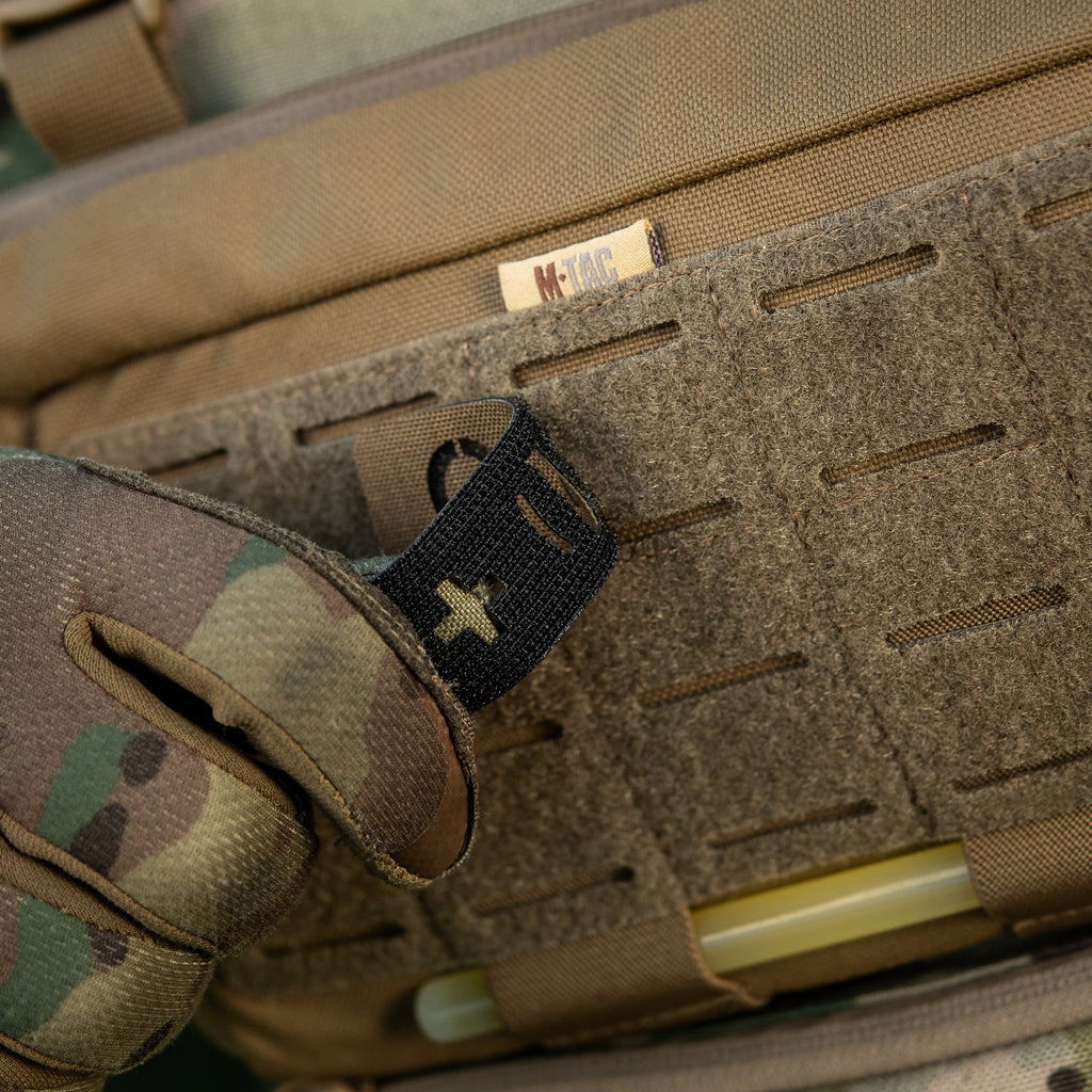 M-Tac нашивка група крові O (I) + наскрізна Laser Cut 25х80 Coyote