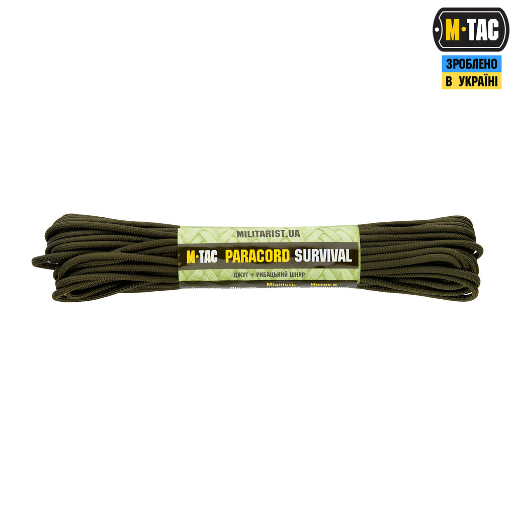 M-Tac паракорд Survival OD Green 15м