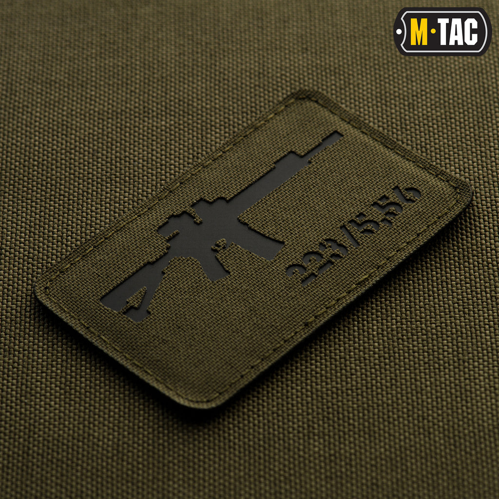 M-Tac нашивка AR-15 223/5,56 Laser Cut Ranger Green/Black