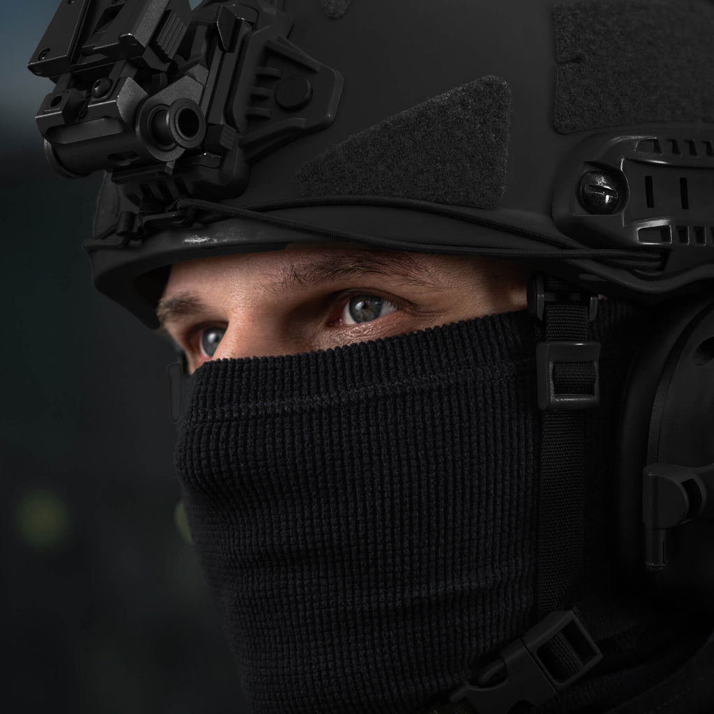M-Tac шарф-труба довгий мікрофліс ріп-стоп Black