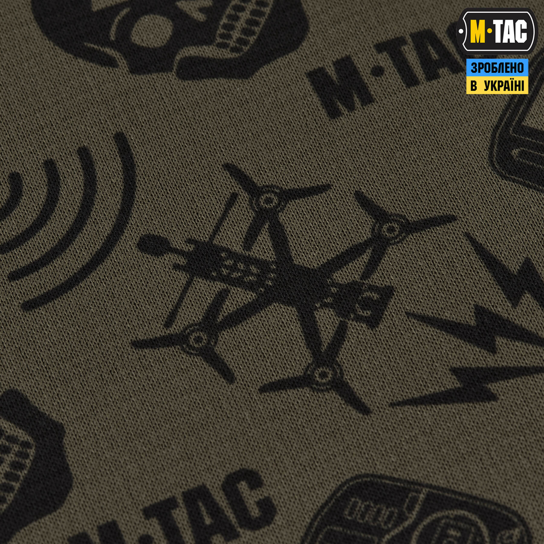 M-Tac шарф-труба мікрофліс Drone Pattern Dark Olive