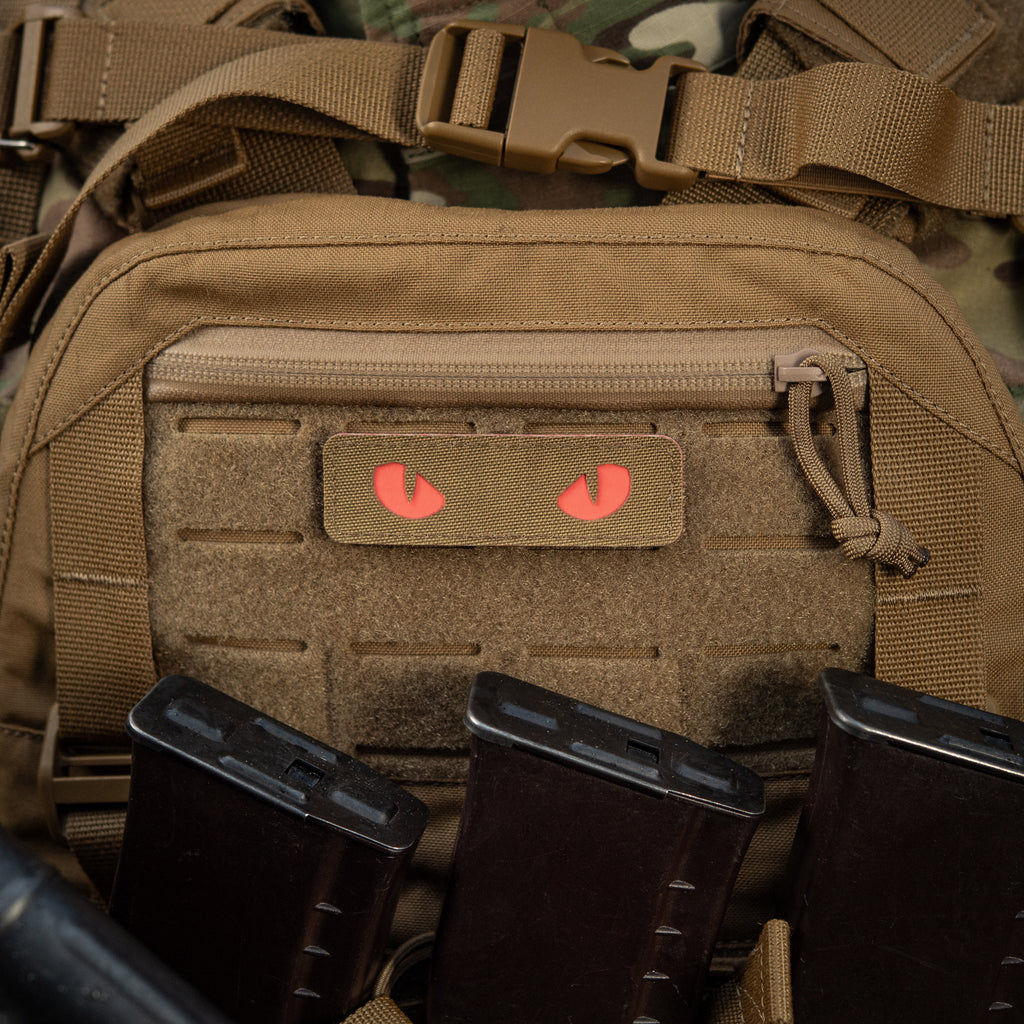 M-Tac нашивка Cat Eyes Laser Cut Coyote/Red/GID