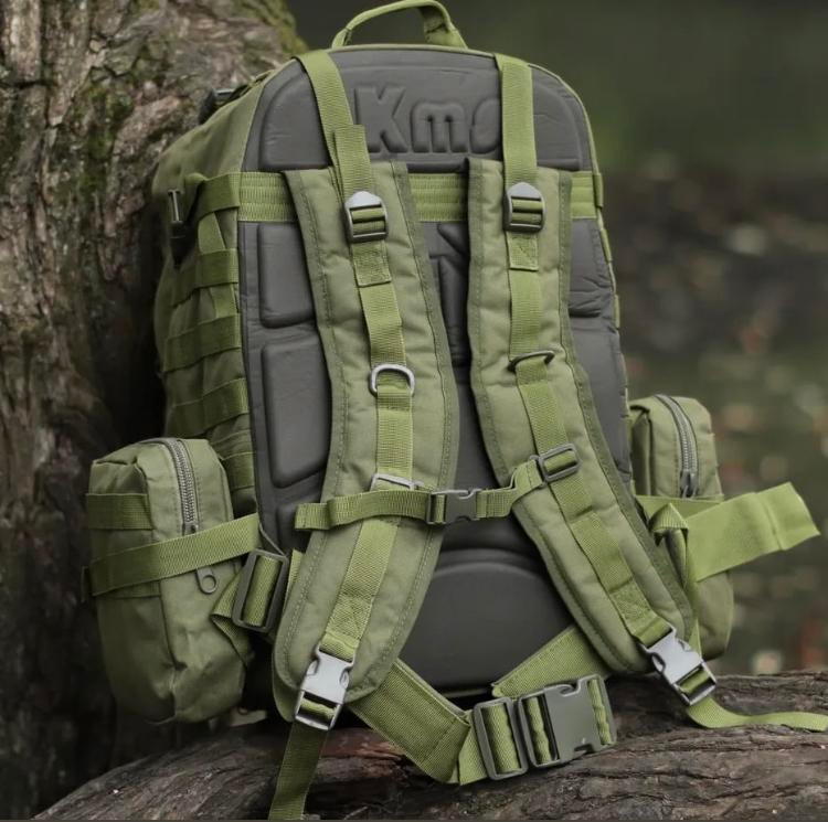 Військово-тактичний рюкзак Molle Assault 55 L+ 3 органайзери Олива
