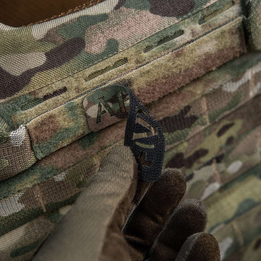 M-Tac нашивка група крові AB (IV) + наскрізна Laser Cut 25х80 Multicam