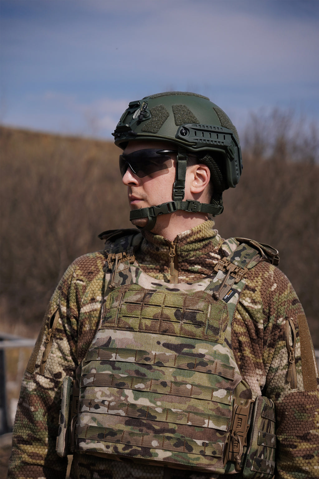 Кевларовий балістичний шолом FAST GEN III Kevlar Olive з кріпленням NVG та рейками