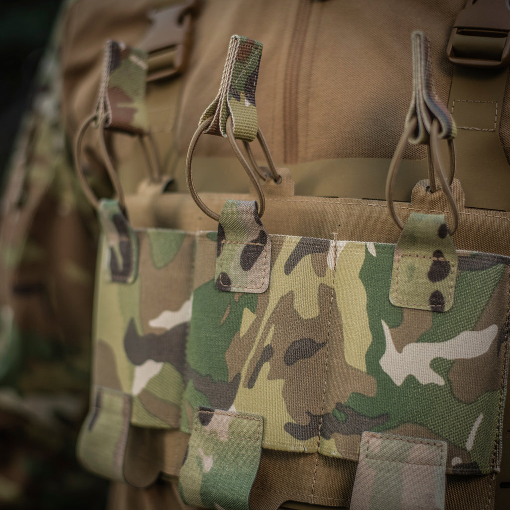 M-Tac підсумок еластичний на 3 магазина Elite Laser Cut Multicam