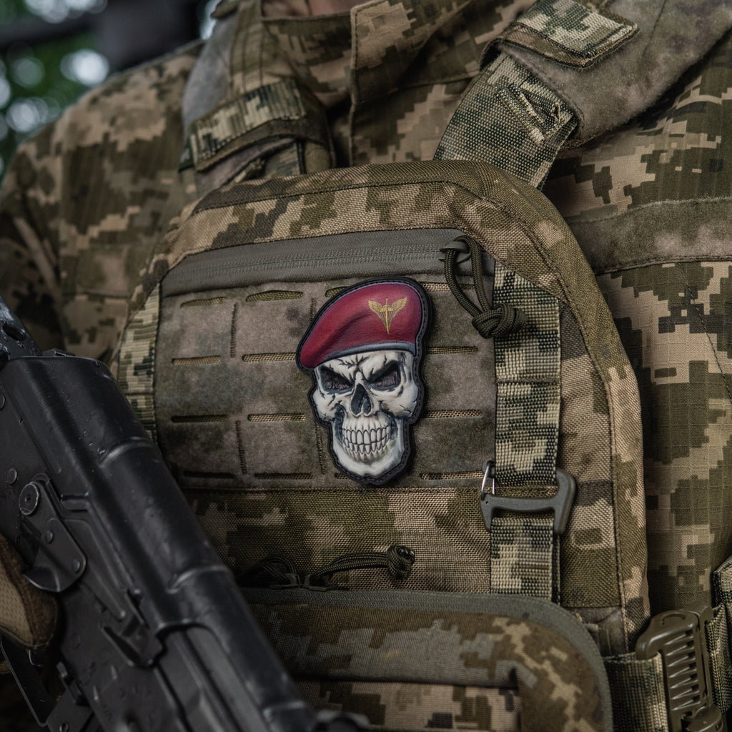 M-Tac нашивка Череп у береті (Десантно-Штурмові війська)