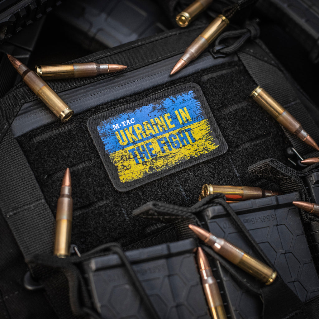 M-Tac нашивка Ukraine in the Fight (80х50 мм)