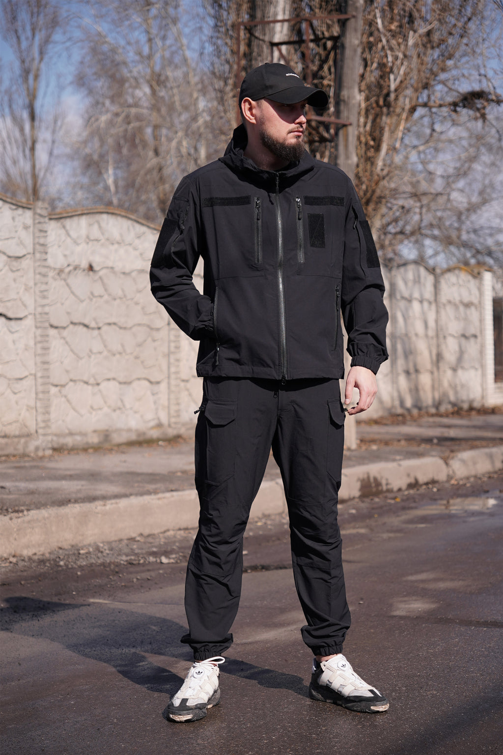 Тактичний костюм Tactical Flex Pro FS (4WStretch) Чорний (куртка та штани)