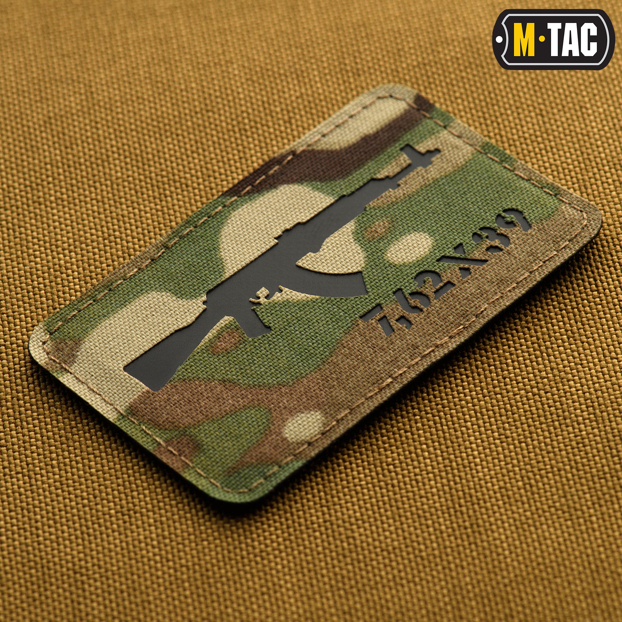 M-Tac нашивка AKM 7,62х39 Laser Cut Multicam/Black