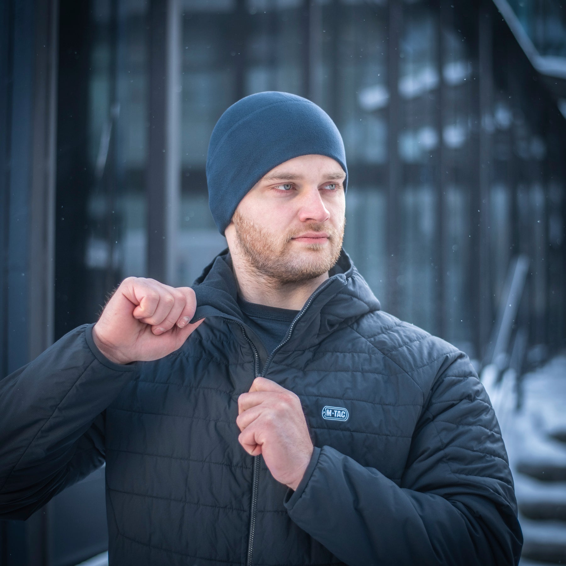 M-Tac шапка Watch Cap фліс Light Polar Dark Navy Blue