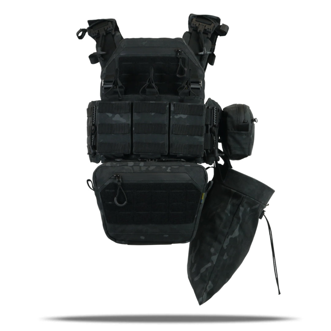 Комплект плитоноска Kiborg GU Gen.2 + 6 підсумків Чорний Мультикам