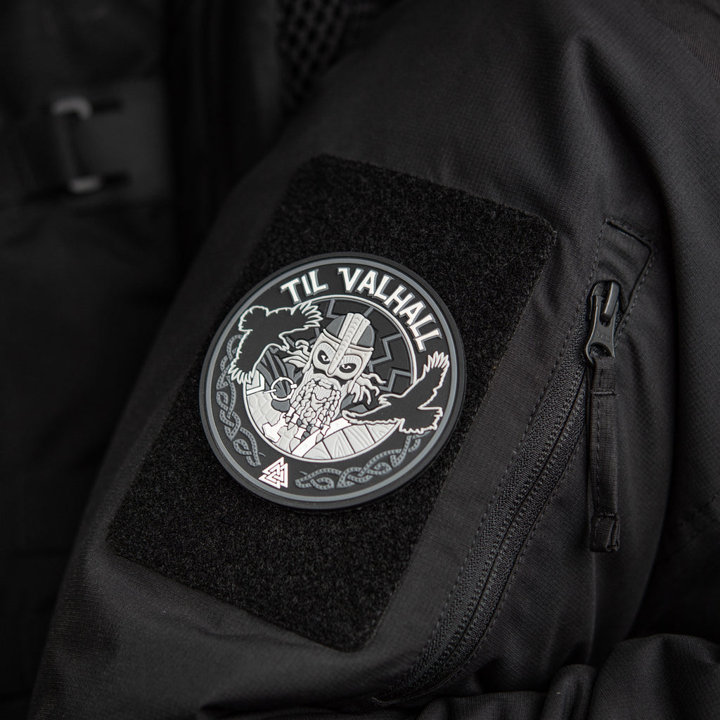 M-Tac нашивка Til Valhall ПВХ сіро-чорна