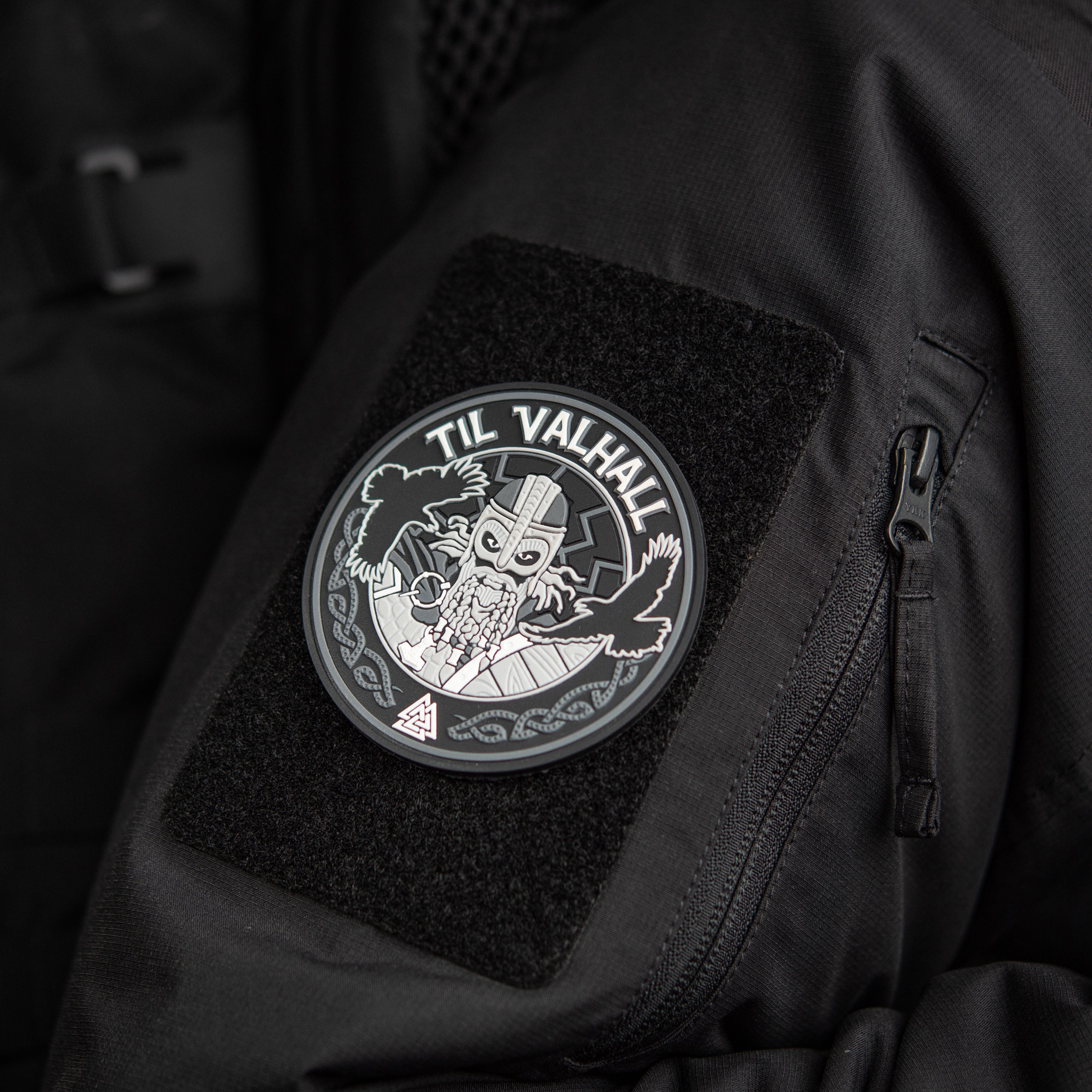 M-Tac нашивка Til Valhall ПВХ сіро-чорна