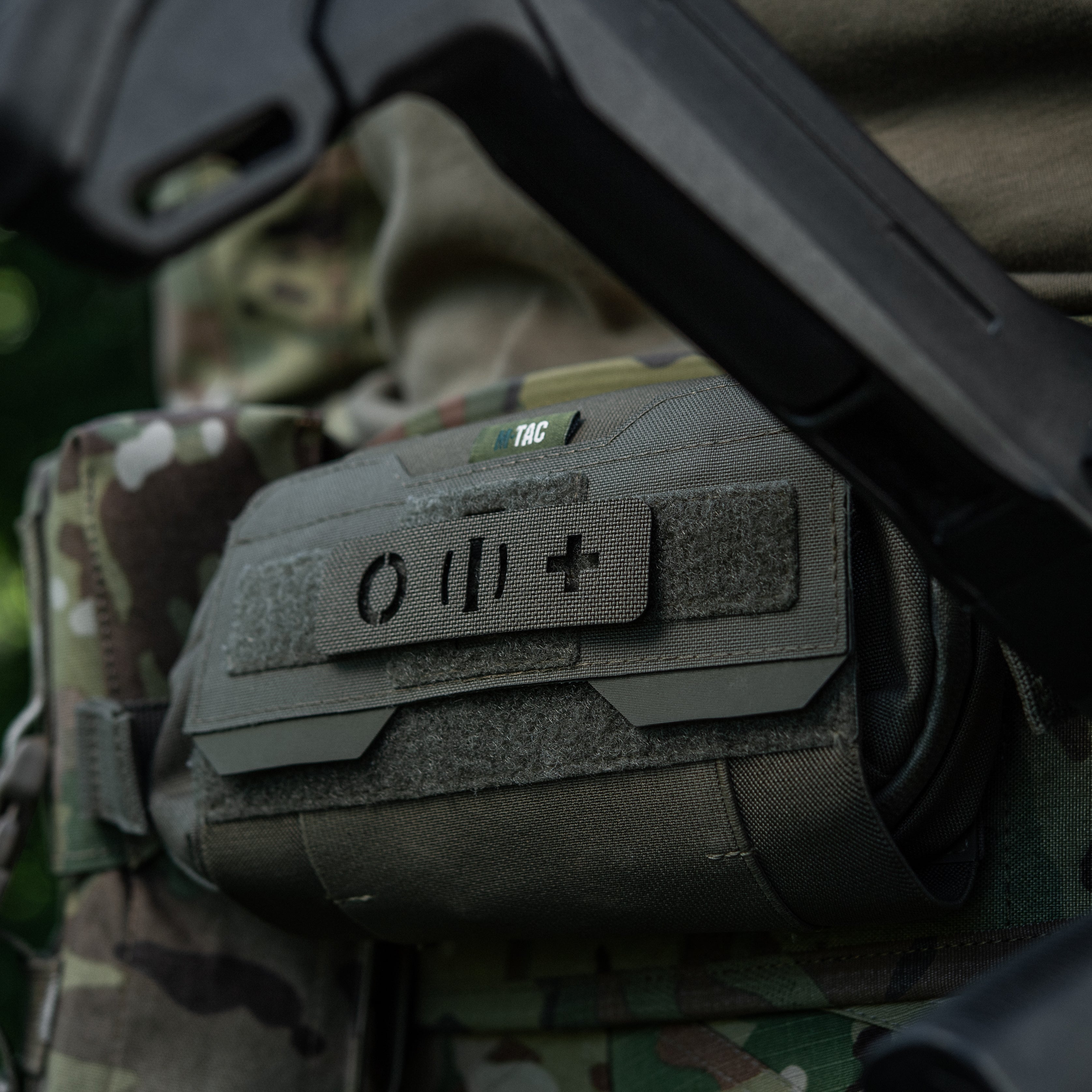 M-Tac нашивка група крові O (I) + наскрізна Laser Cut 25х80 Ranger Green