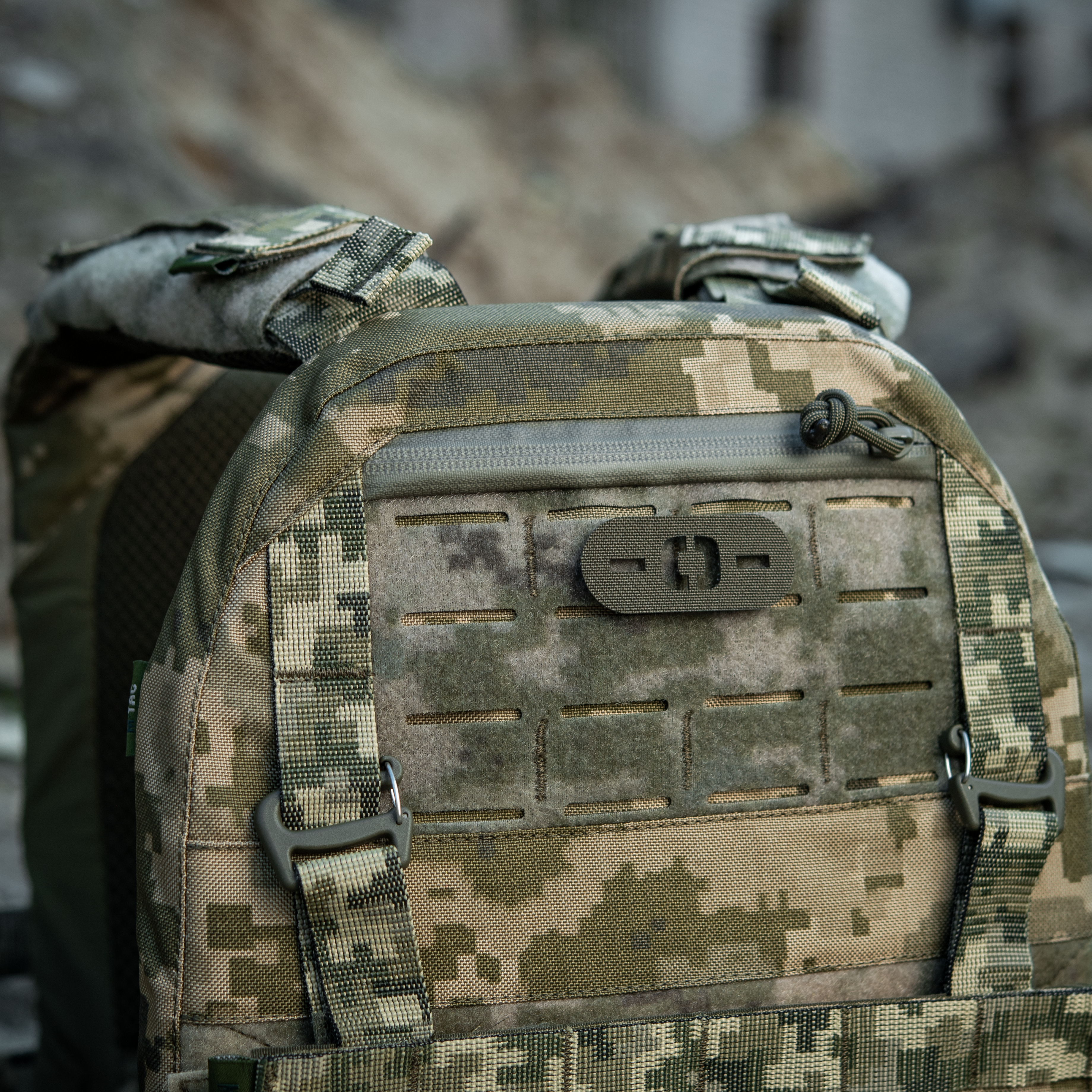 M-Tac нашивка група крові +0+ наскрізна Laser Cut Ranger Green