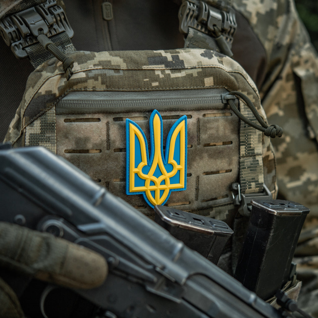 M-Tac нашивка Тризуб PVC великий кольоровий