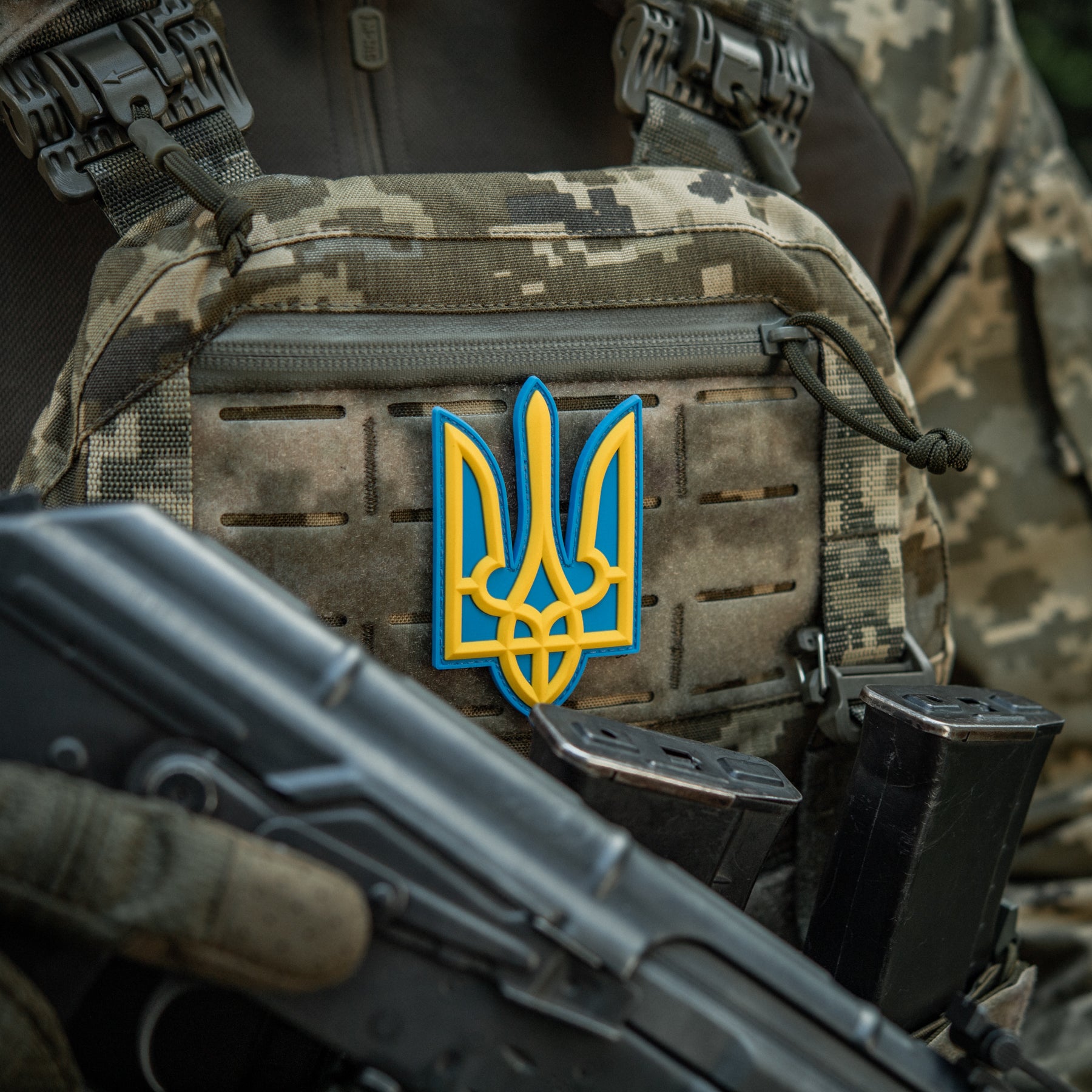 M-Tac нашивка Тризуб PVC великий кольоровий