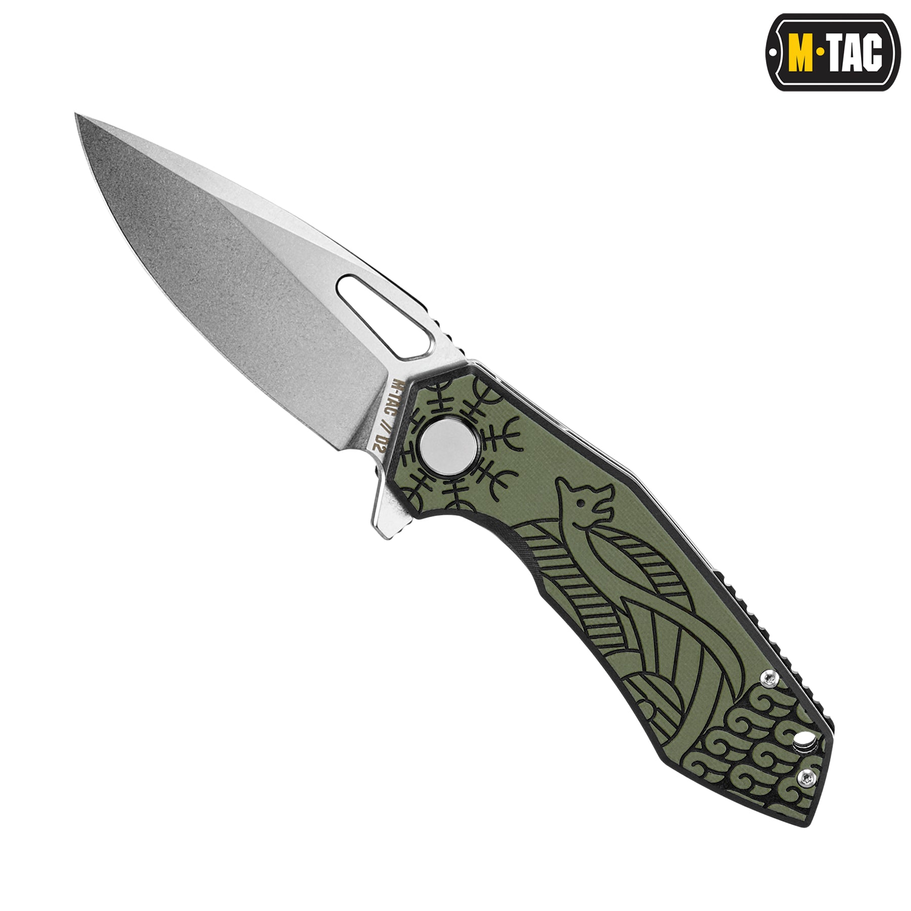 M-Tac ніж складний Type 12 Scandinavian Stonewash Black/Olive