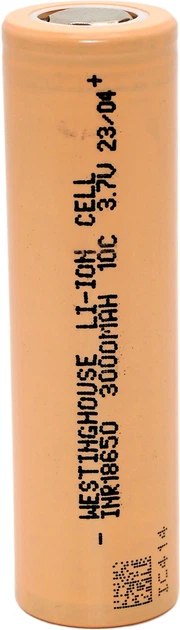 Акумулятор Westinghouse INR18650 3000 mAh 3.7V 10C високострумовий Li-ion Flat Top без захисту